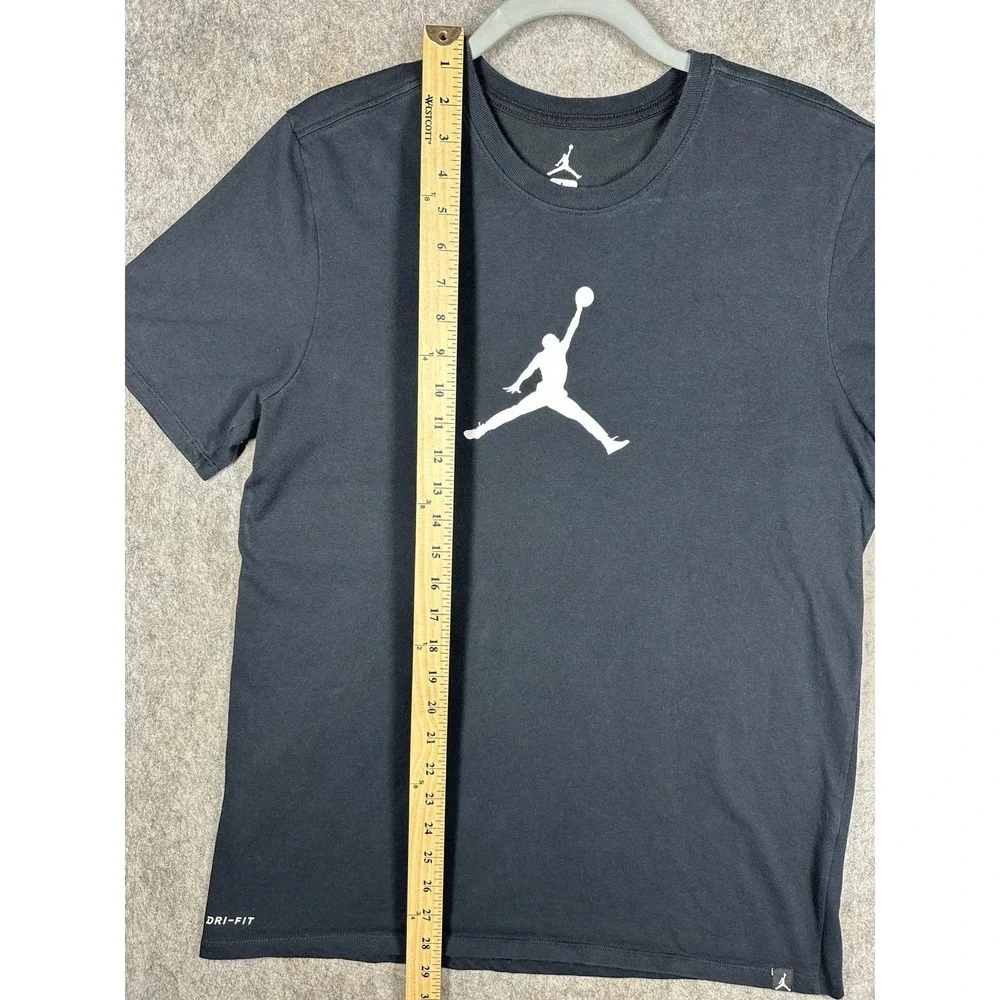 Air Jordan Jumpman Dri-FIT T Shirt Mens Large Black White Logo Basketball